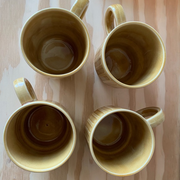 Vintage 70s Brown Japanese Stacking Coffee Mugs - Picture 6 of 6